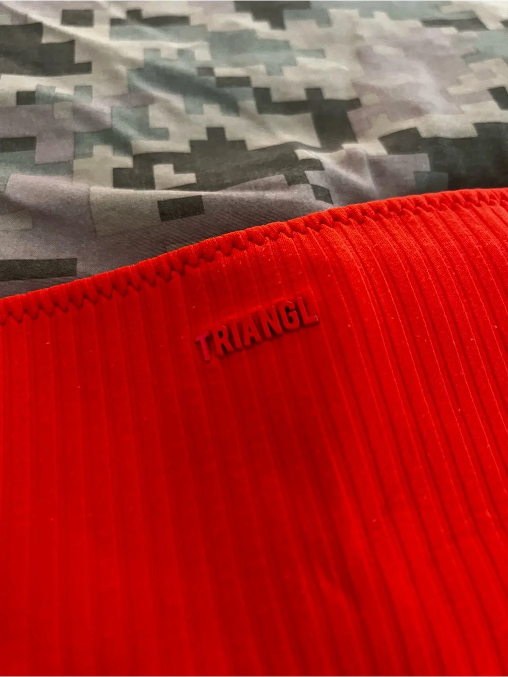 triangl swimwear Ribbed Bright Red Bikini Piece